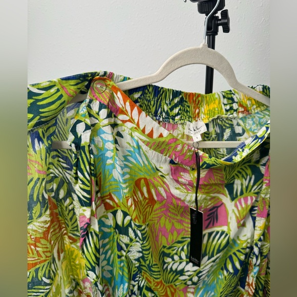 Nicole Miller Multicolor Leaf Print - Picture 5 of 9